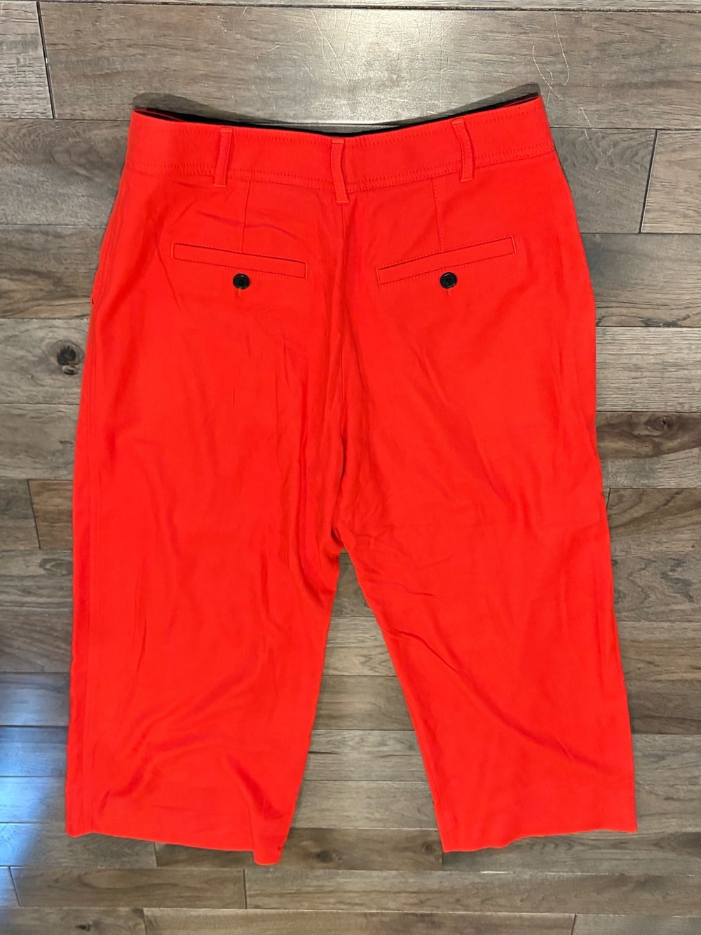 ME+EM Bright Red Wide-Leg Cropped Trousers in Poppy Red EUC - Picture 8 of 8